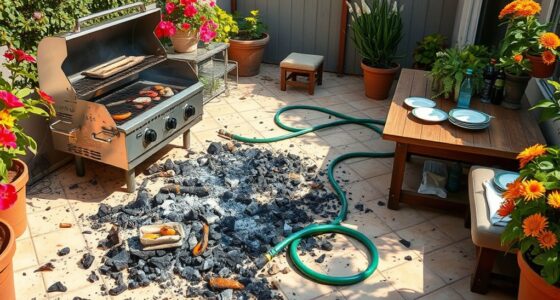 grill and patio cleanup