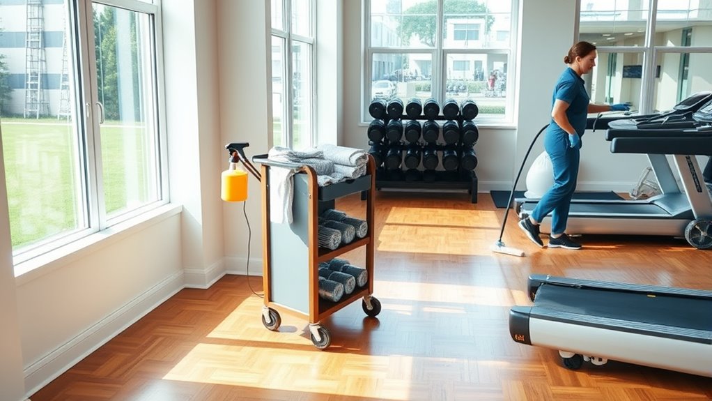 gym sanitation and odor control