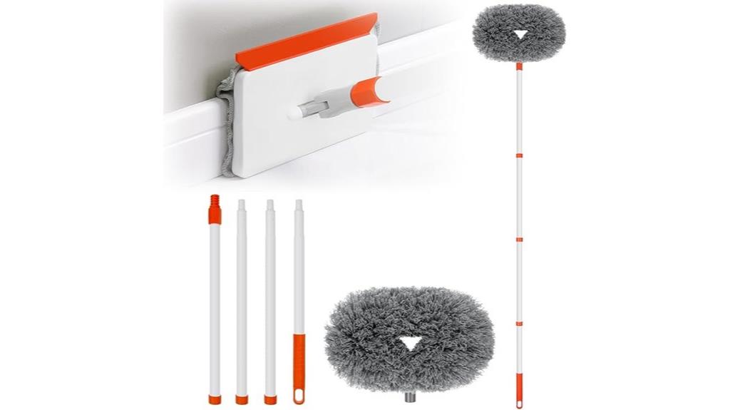 handle equipped baseboard cleaning tool