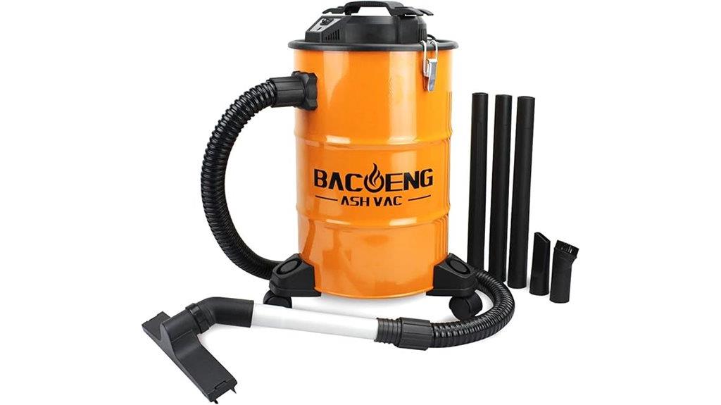 large capacity ash vacuum