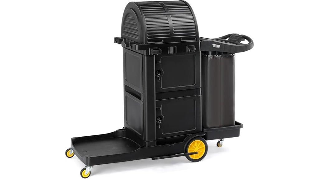 locking commercial cleaning cart