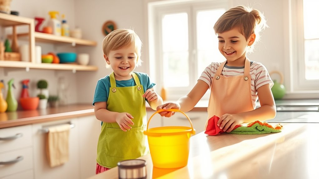 make cleaning a teamwork activity