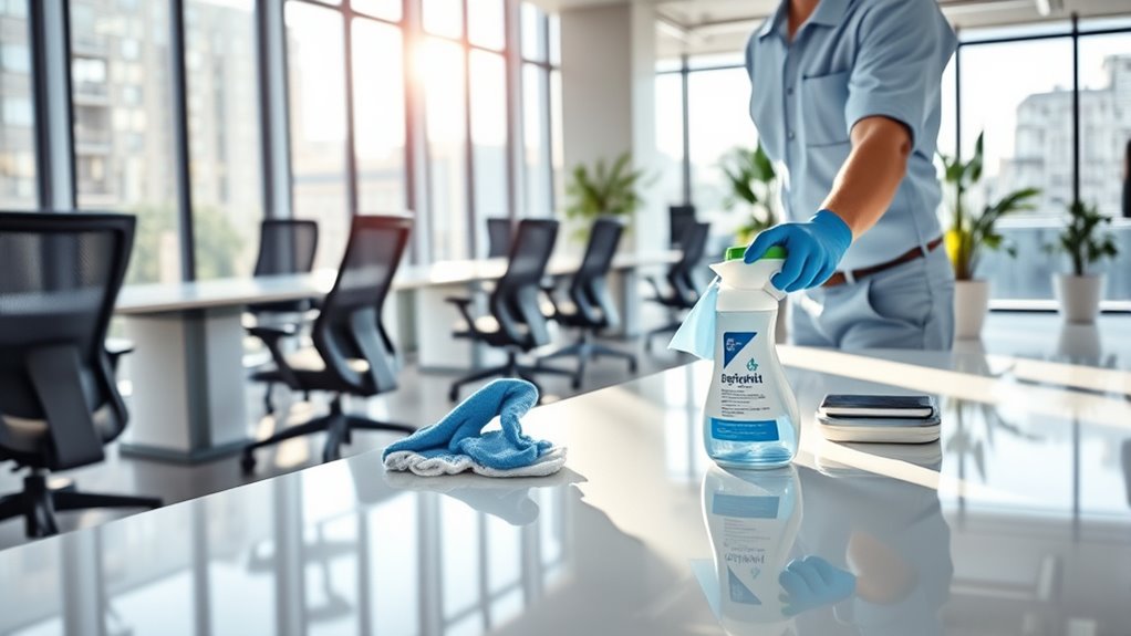 office cleaning reduces illness