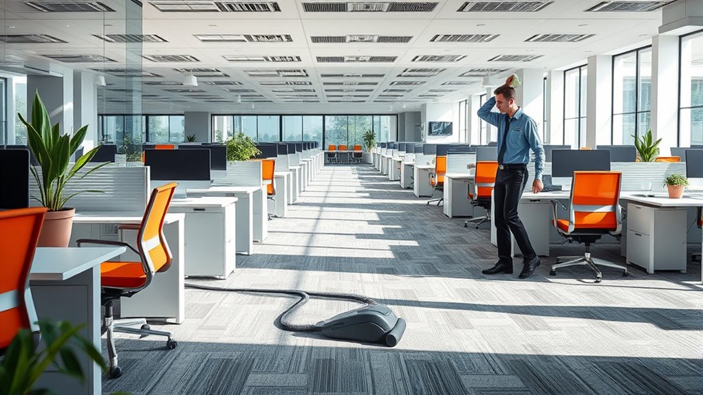 open plan cubicle cleanliness