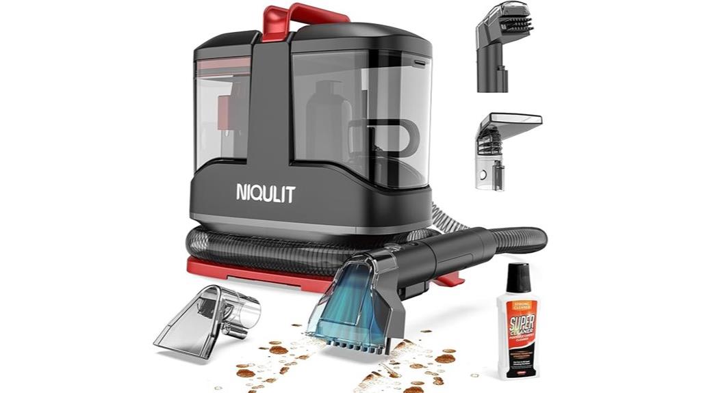 portable cleaning machine with dual brushes