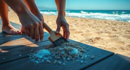 remove beach sand salt