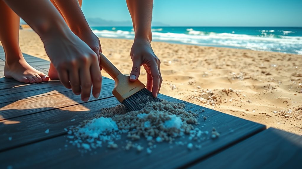 remove beach sand salt