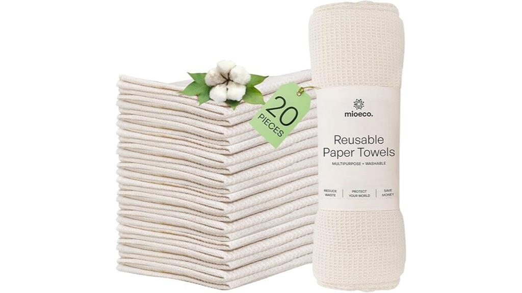 set of twenty reusable towels