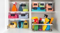 streamline cleaning supply storage