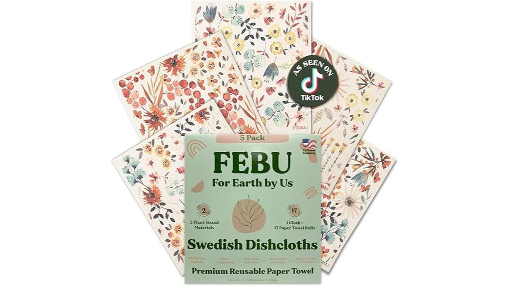 swedish watercolor dishcloths pack