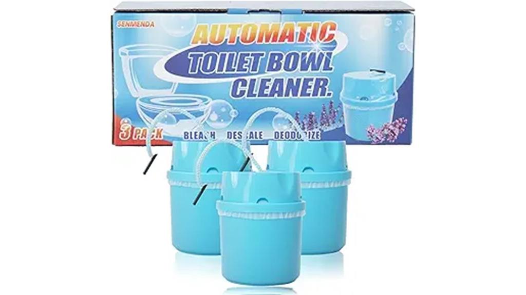 three lemon blue bottles