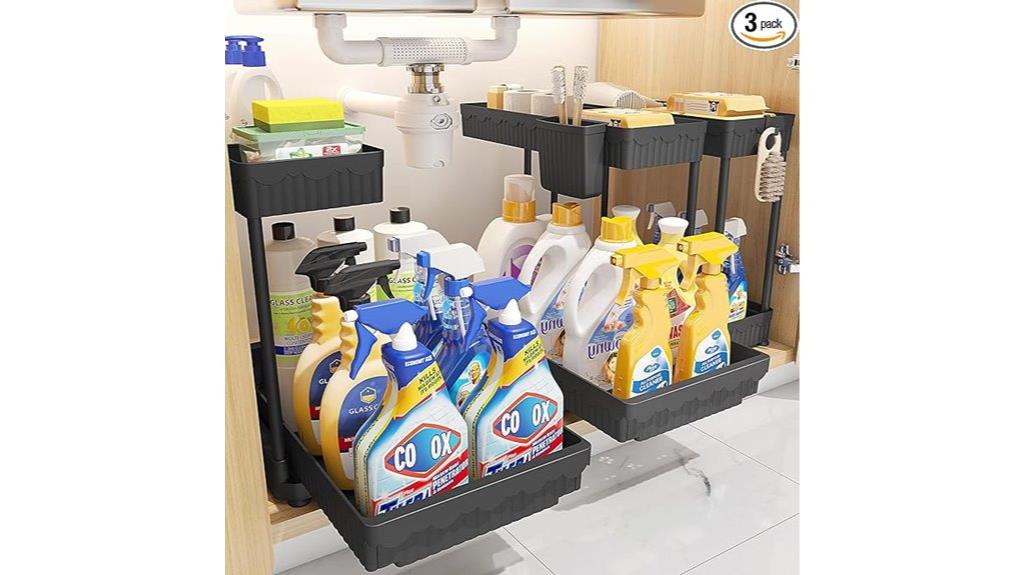 triple under sink storage