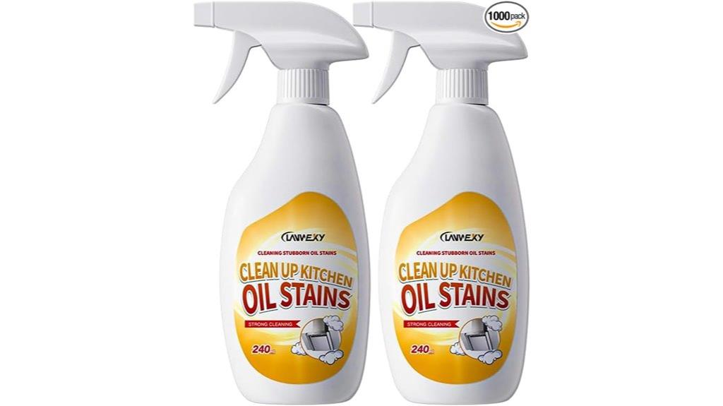 two bottles of kitchen grease cleaner