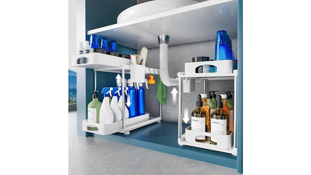 two under sink organizers