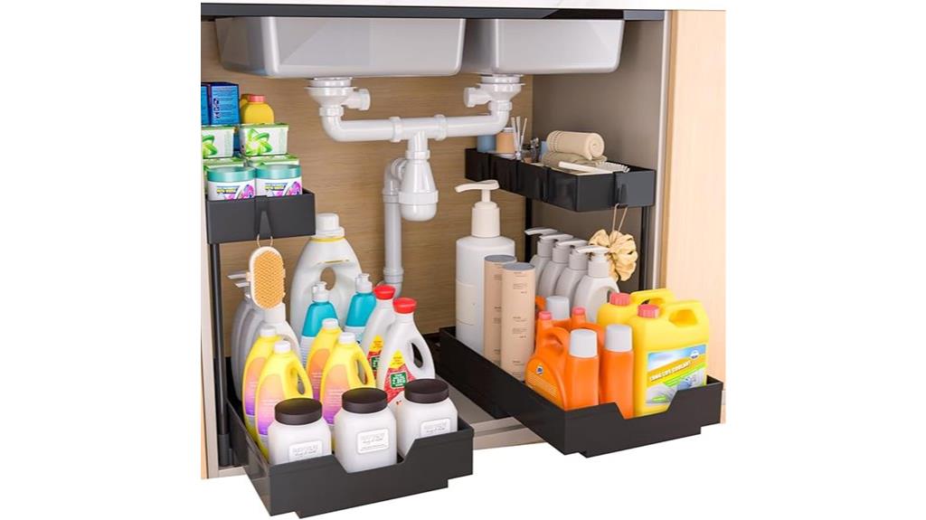 under sink sliding organizers