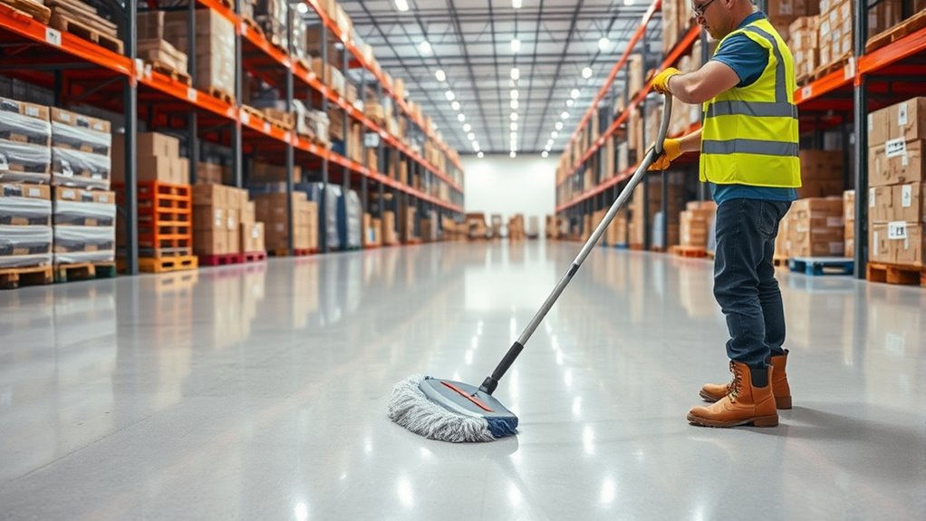 warehouse floor cleaning tips