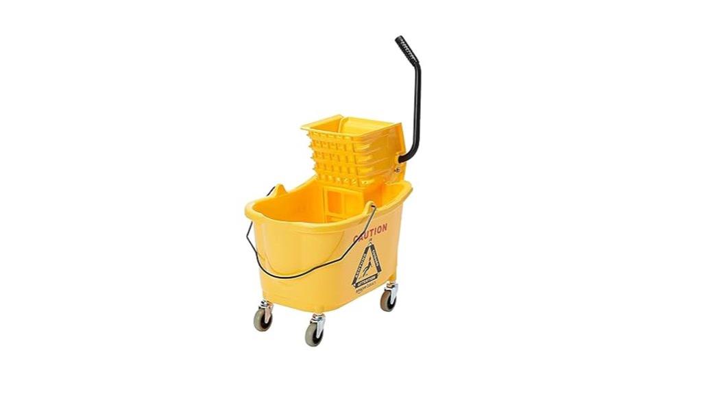 yellow 35 quart mop bucket