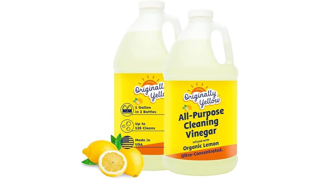 yellow lemon vinegar bottles