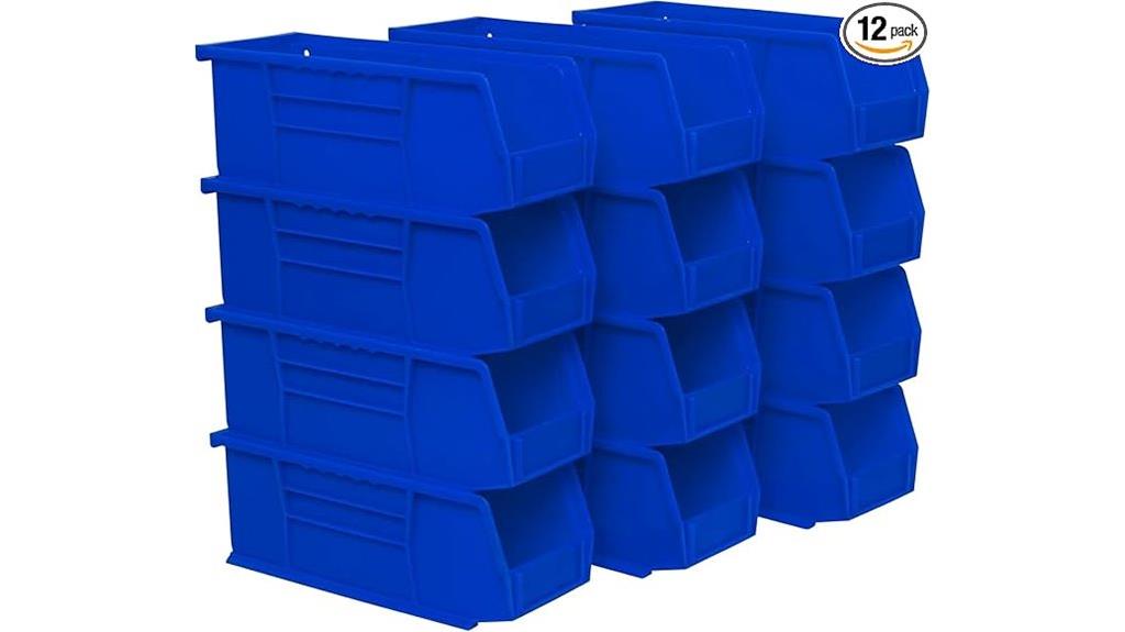12 pack plastic storage bins