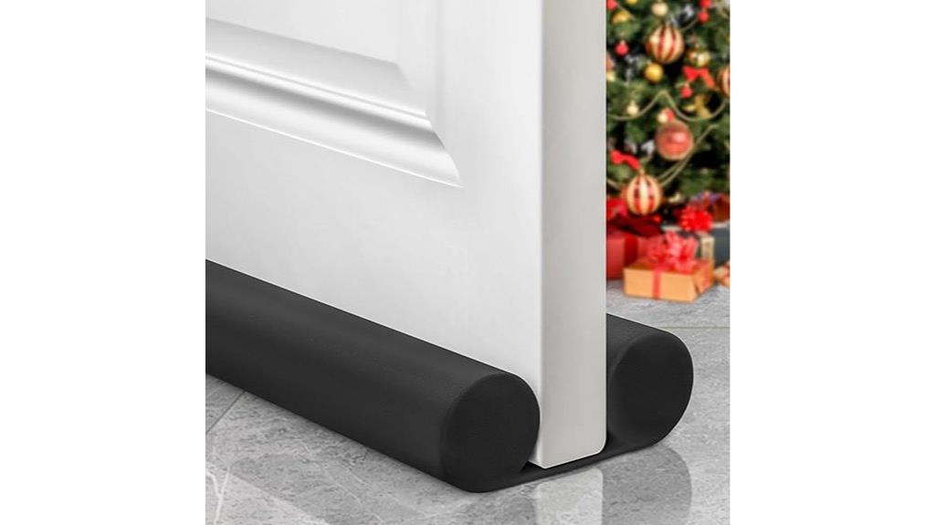36 inch black door draft stopper
