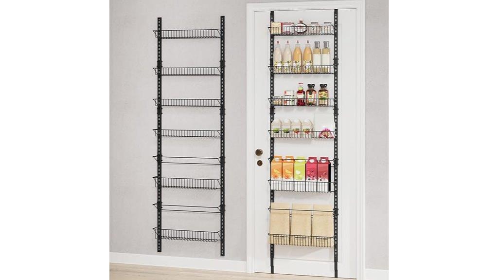 adjustable over door pantry organizer