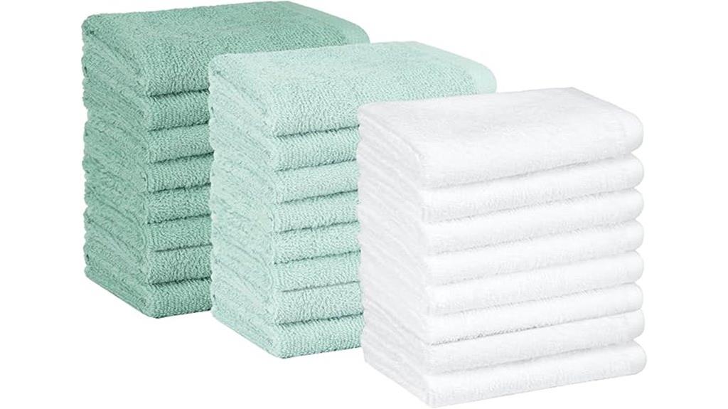 assorted color cotton washcloths