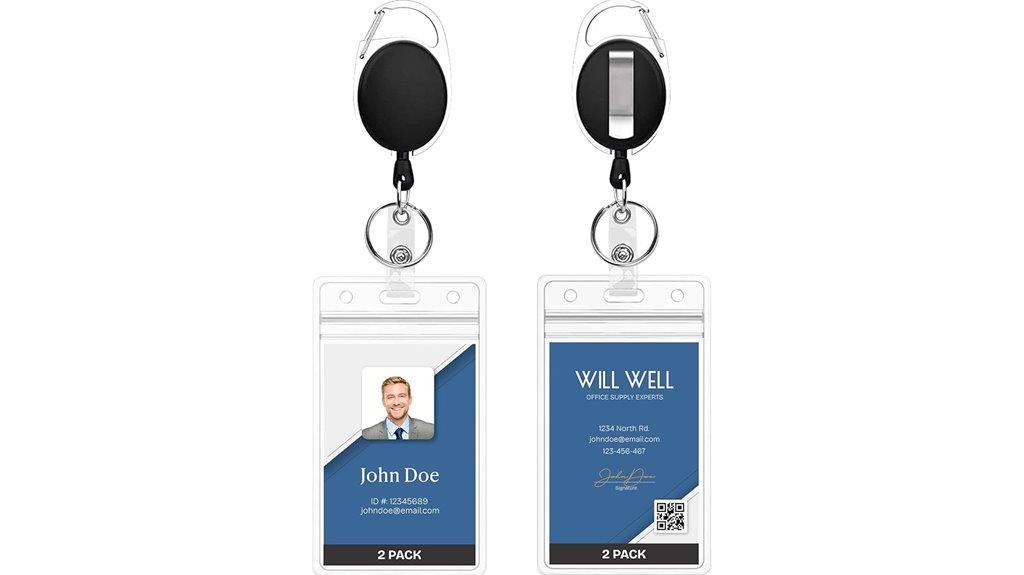 badge holders with clip