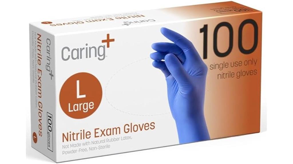 blue powder free nitrile gloves