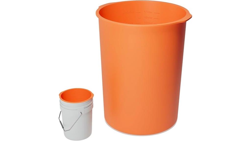 bucket liner with measurements