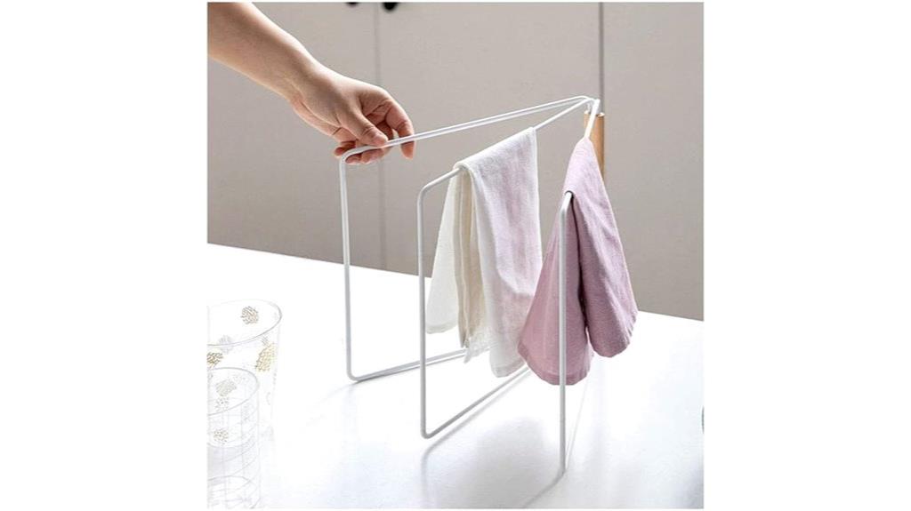 compact white dish drying rack
