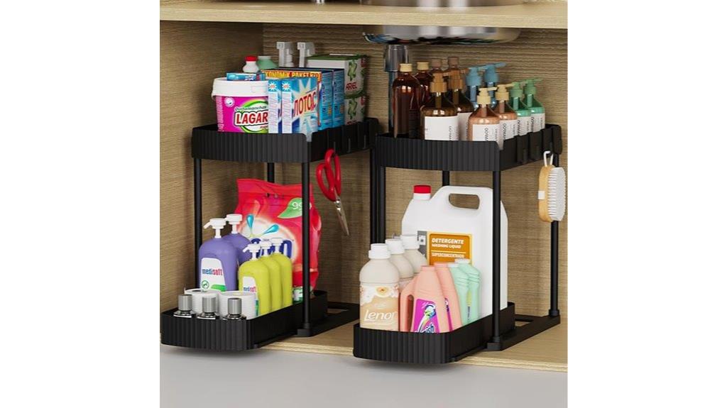 dual purpose pull out organizers