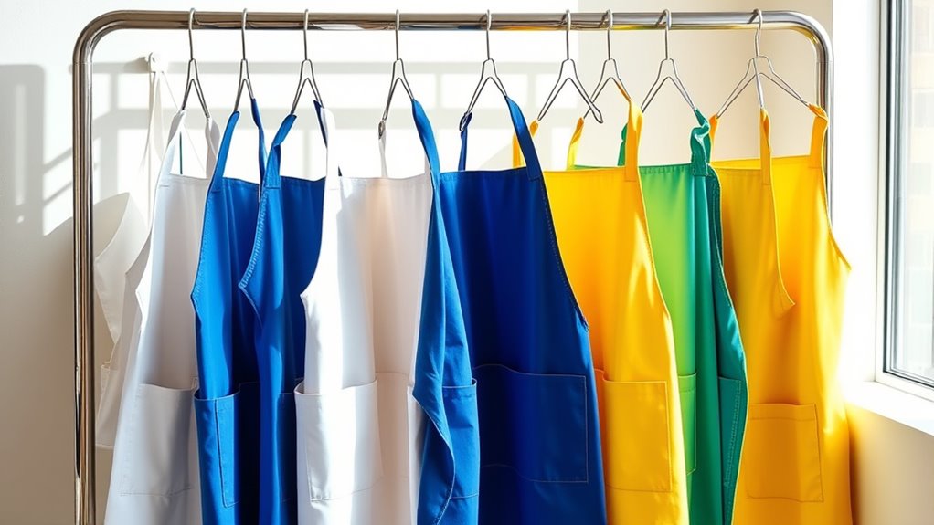 durable bleach resistant cleaning aprons