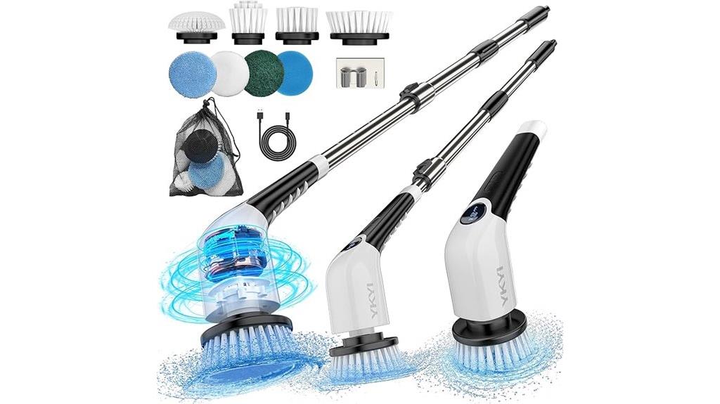 electric scrubber with multiple brushes