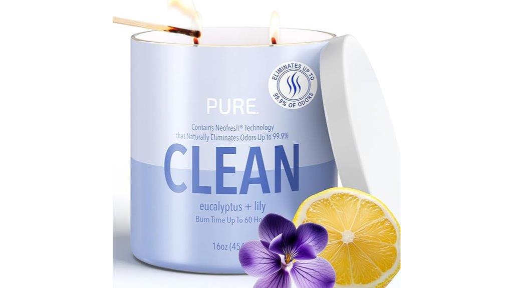 eucalyptus lily scented candles