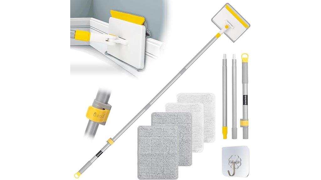 extendable baseboard cleaning tool