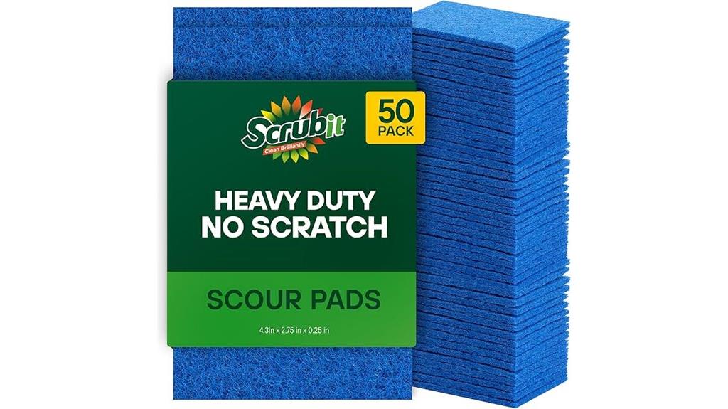 heavy duty scrubbing pads pack