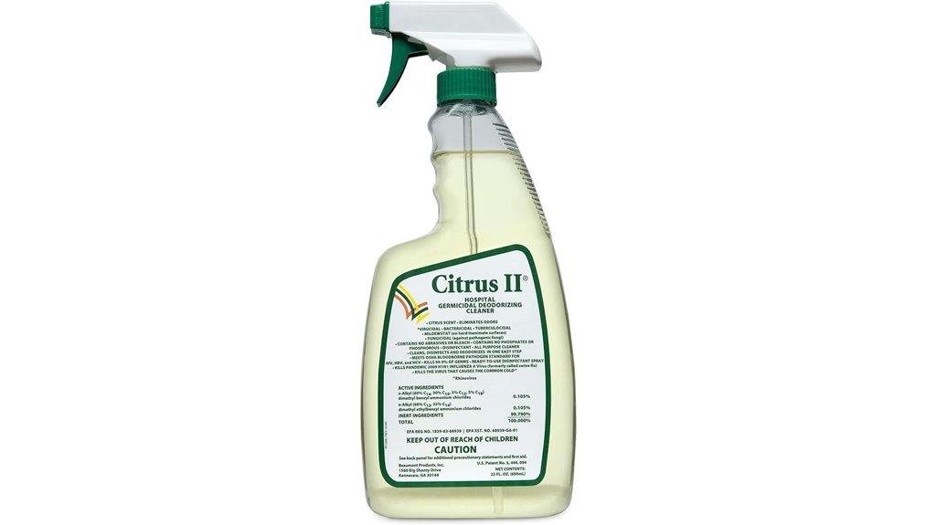 hospital grade deodorizing cleaner