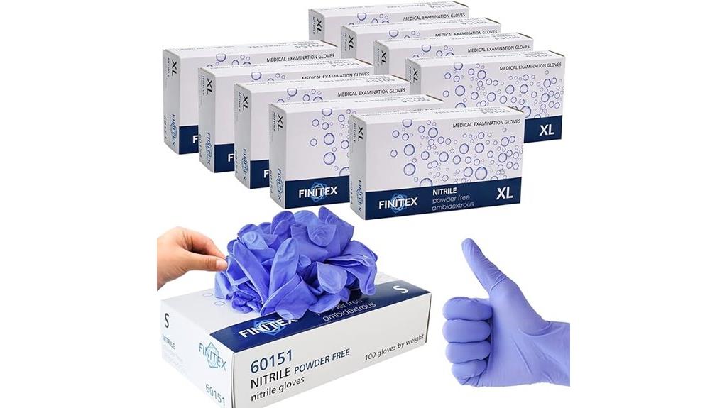 ice blue nitrile gloves