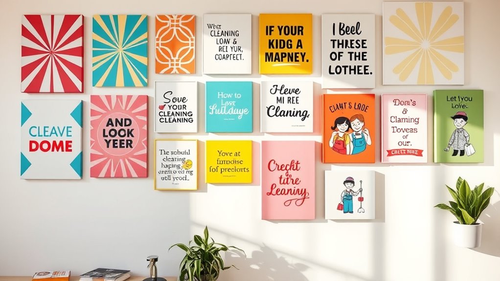 inspirational cleaning wall art