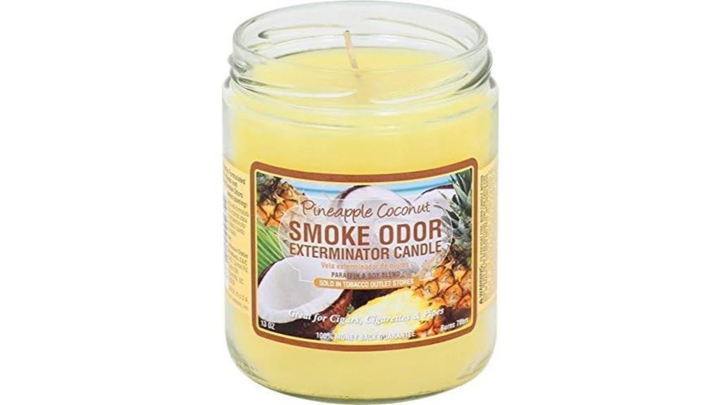 pineapple coconut smoke candle
