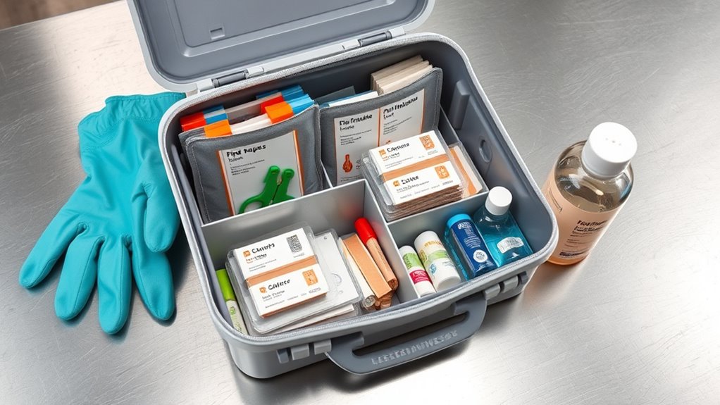 portable well stocked first aid kit