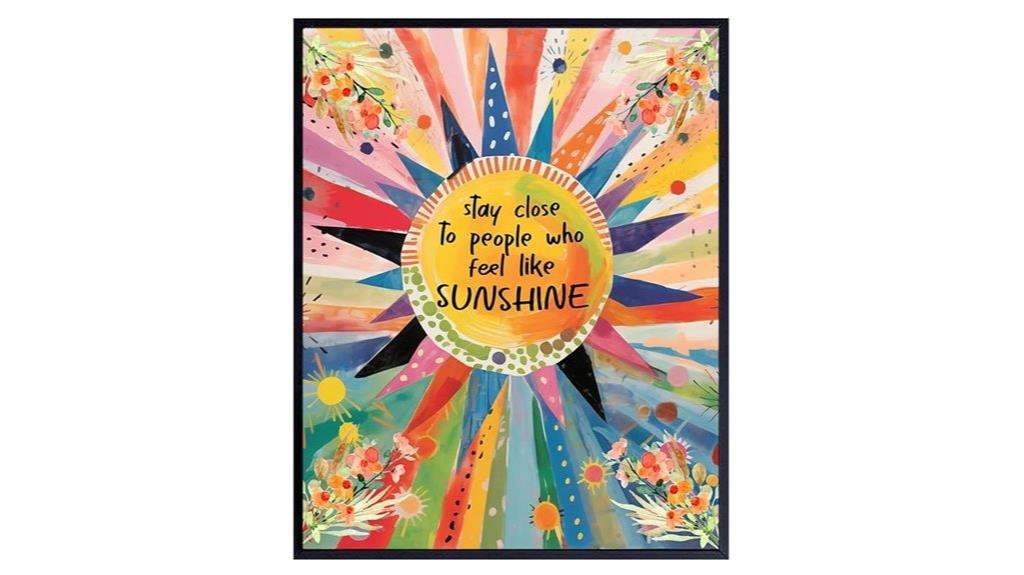 positive watercolor wall art
