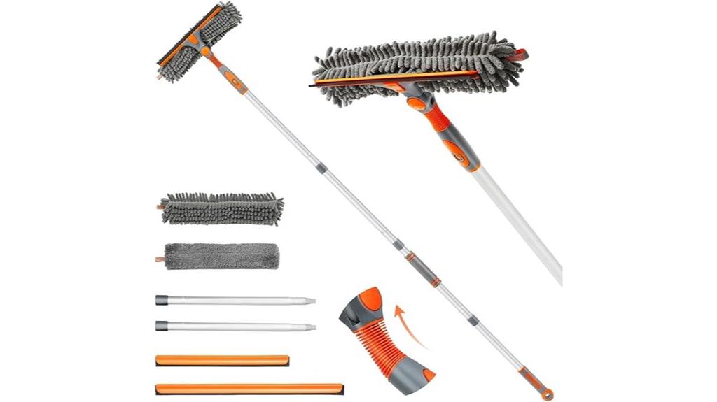 rotatable window cleaning kit
