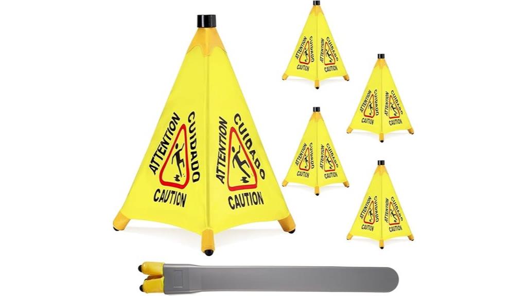 set of four safety signs