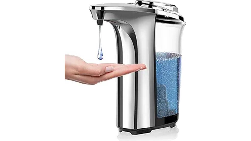 silver infrared soap dispenser