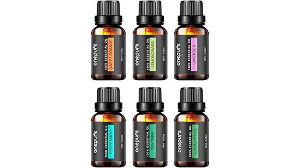 six 10ml essential oils