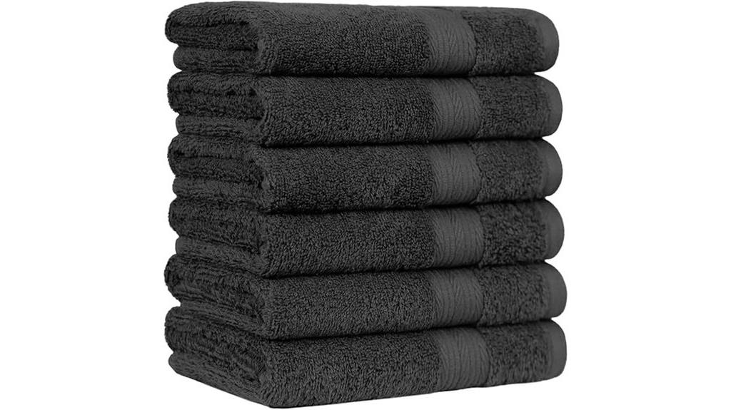 six cotton hand towels