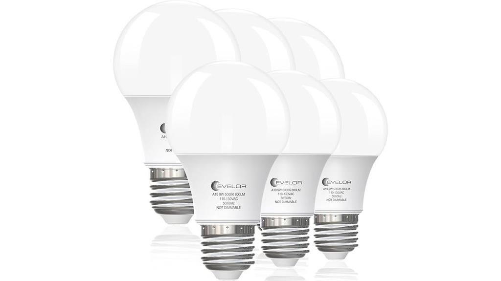 six pack daylight led bulbs