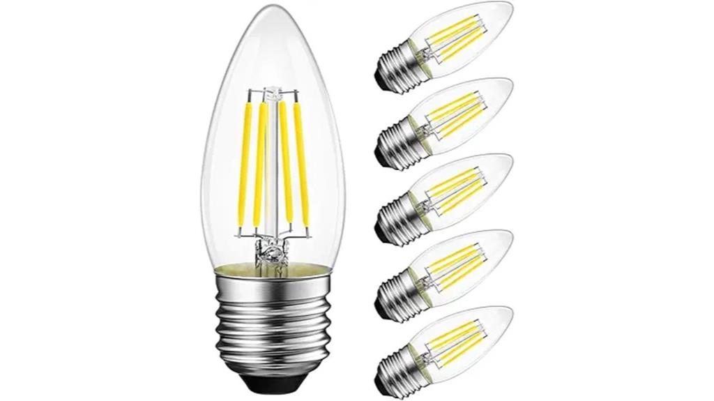six pack led filament bulbs