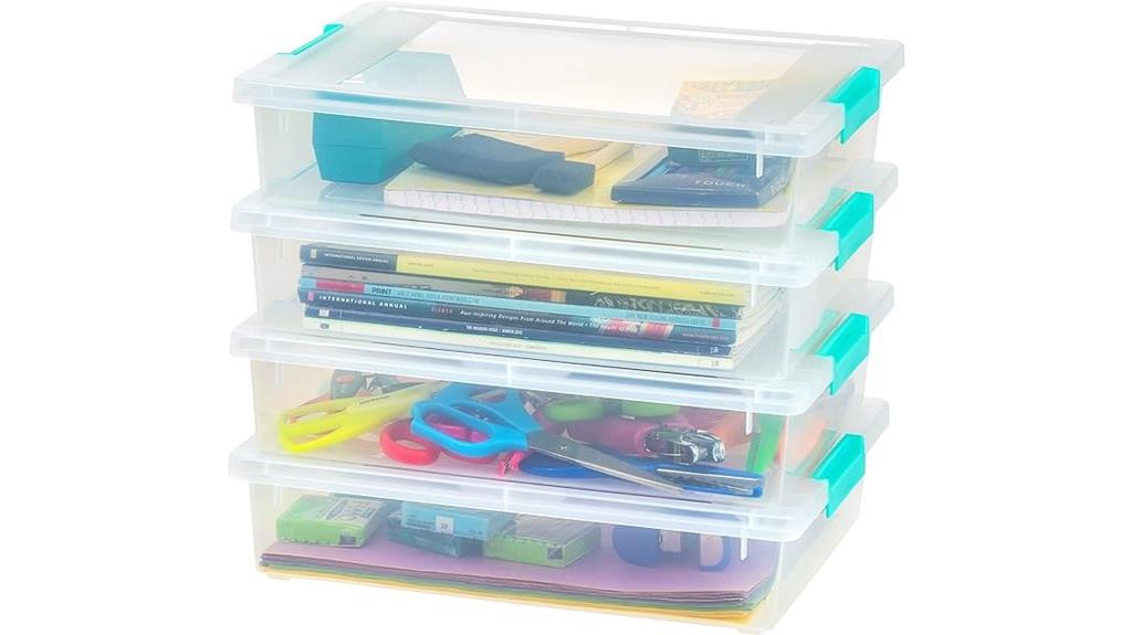six quart plastic storage